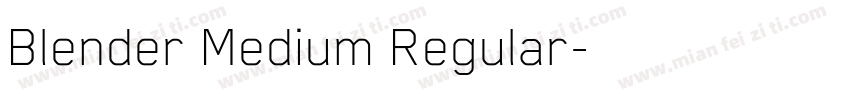 Blender Medium Regular字体转换